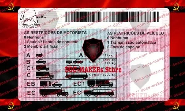 Angola Driving License