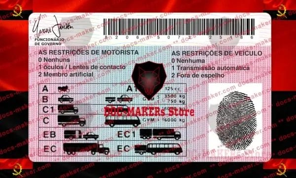 Angola Driving License