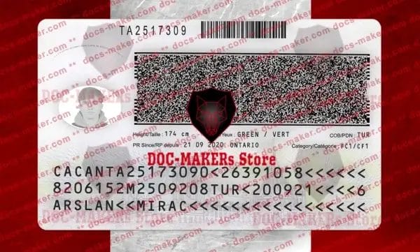 Canada Residence Permit Card